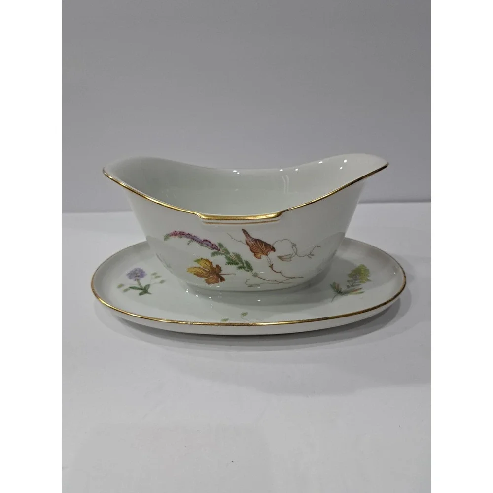 Rosenthal Germany Sanssouci US‎ Standard Design 10 Rosen Gravy Boat Underplate